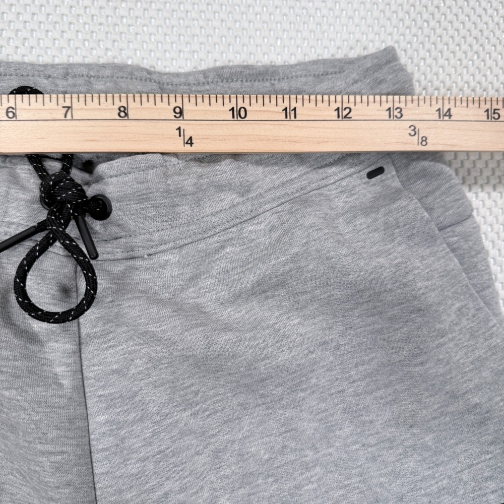 Nike Tech Fleece Men's XS Gray Shorts Heather Black Swoosh Drawstring 18" - Picture 4 of 7